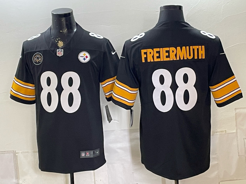 2026 Men Pittsburgh Steelers #88 Freiermuth Black Limited Nike NFL Jersey0831002